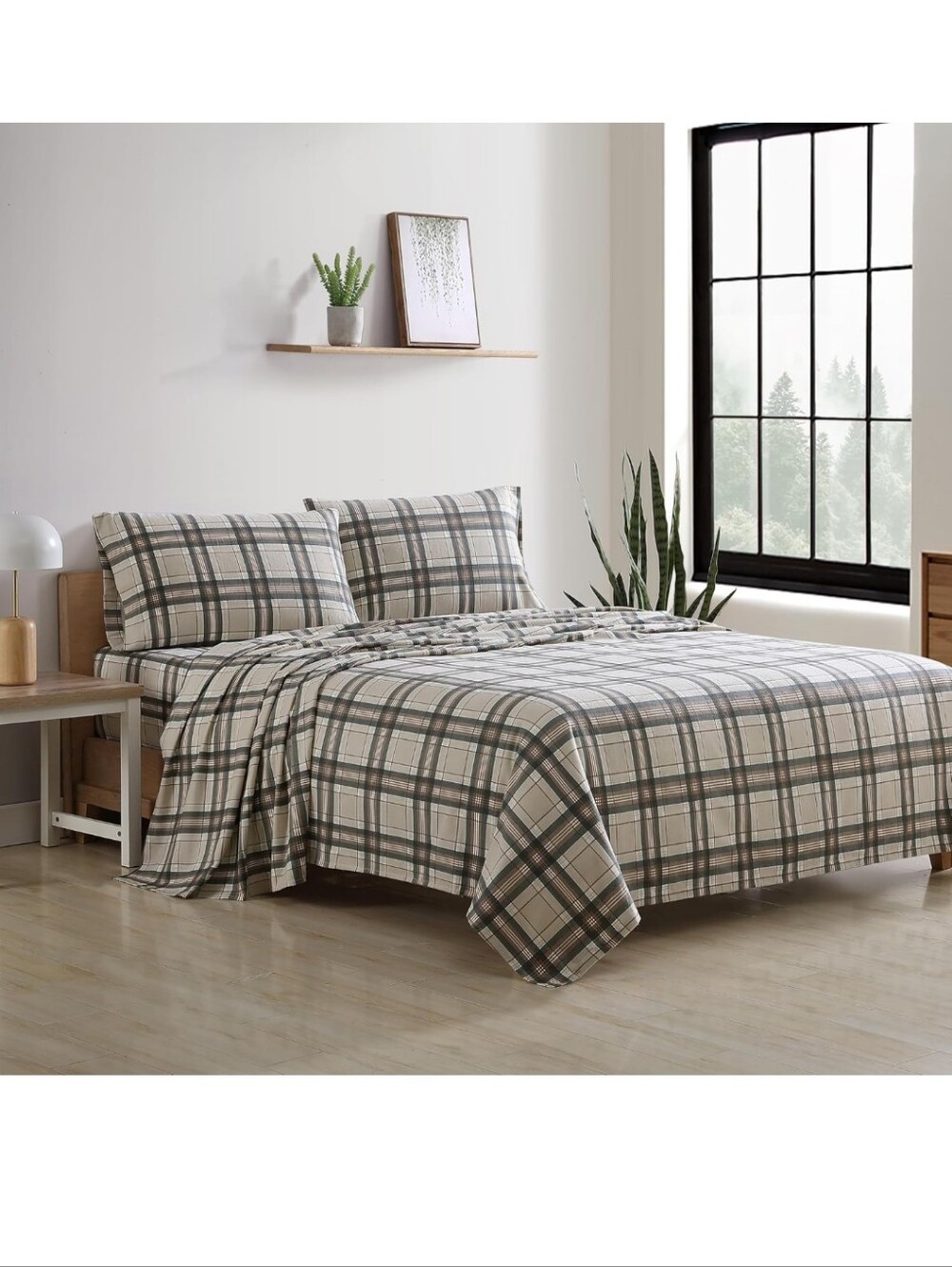 Eddie Bauer - Flannel Sheets King Size, Anti-Pilling & Wrinkle Resistant Cotton